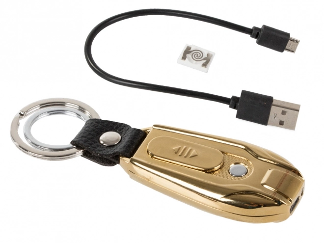 Elektronikus LED kulcstartó öngyújtó USB-vel