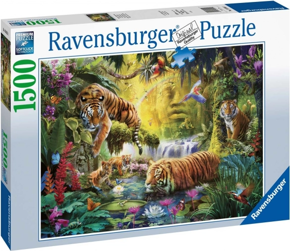RAVENSBURGER 1500 darabos puzzle – Nyugodt tigrisek
