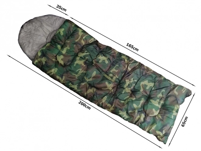Múmia Camo Hálózsák 200 x 65 cm terepmintás