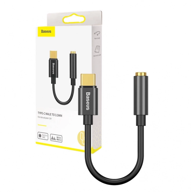 Baseus usb-c - 3,5 mm jack adapter fekete