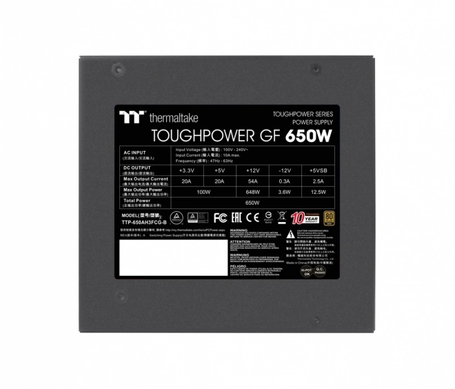 Toughpower GF 650W moduláris tápegység