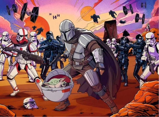 Ravensburger: mandalorian XXL puzzle 200 darabos