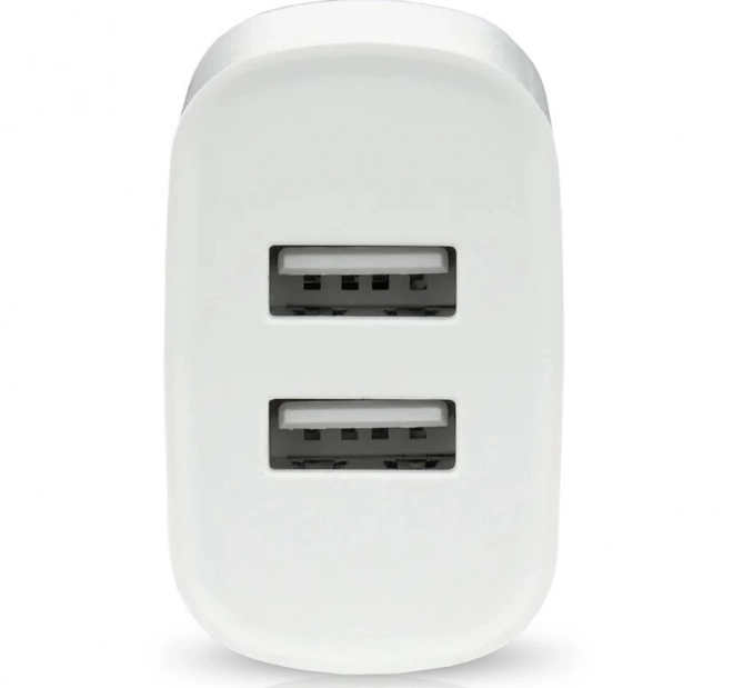 Hálózati töltő 2X USB 2,4A fehér