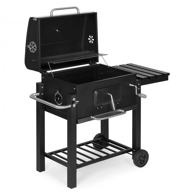 Nagy kerti grill fedéllel, hőmérővel és ingyenes fúvóval