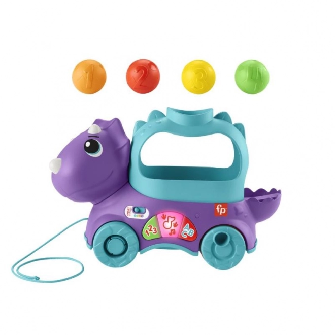 Fisher-Price dínó játék kipattanó golyókkal