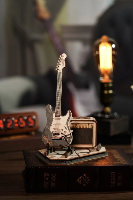 Fából készült 3D puzzle elektromos gitár Roboról