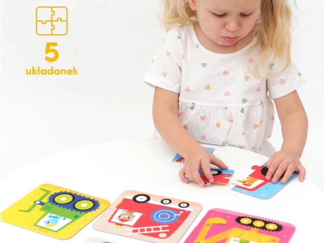 Járművek Puzzle Szett Gyerekeknek