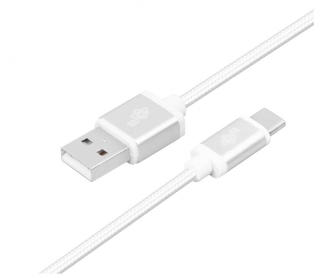 2 méteres ezüst USB-USB C kábel