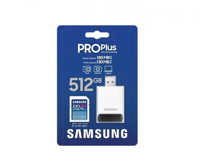 Samsung PRO Plus 512GB SD kártya + olvasó