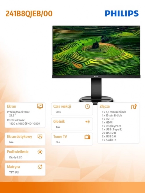 Ips monitor 23.8 hüvelykes pivottal