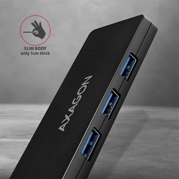 Axagon Slim USB Hub 4-portos USB 3.2 Gen 1 14cm Typ-C kábellel