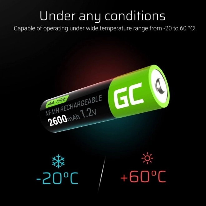 Újratölthető AA elemek akkumulátorral 2600 mAh - Green Cell