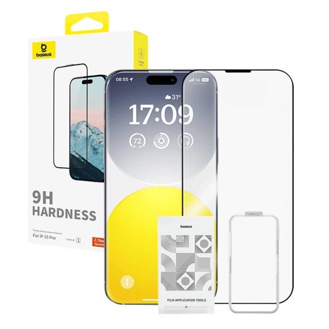 Baseus 0,3 mm Edzett Üveg iPhone 15 Pro-hoz