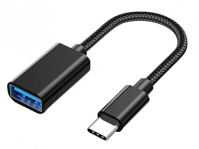 USB-C - USB-A 3.0 OTG adapter fonott kábellel