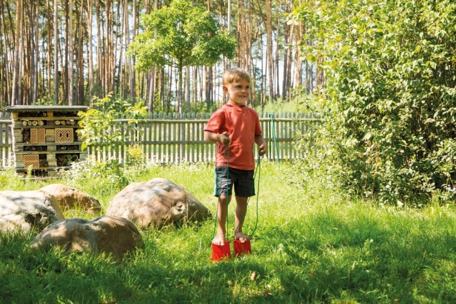 Színes műanyag gólyalábak hálóban