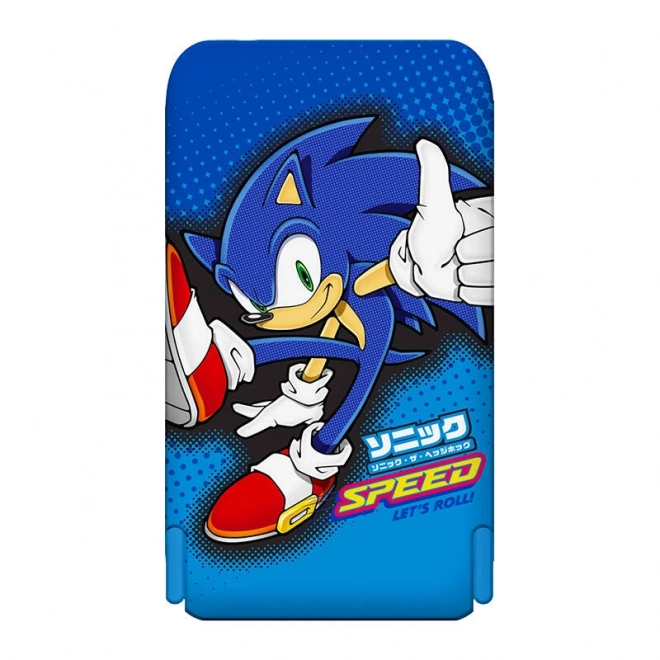 Indukciós powerbank USB-C 5000 mAh 15W Sonic the Hedgehog mintával és állvánnyal