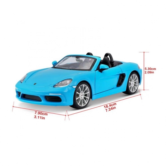 Porsche 718 Boxster modell autó 1:24 méretarányban - Bburago