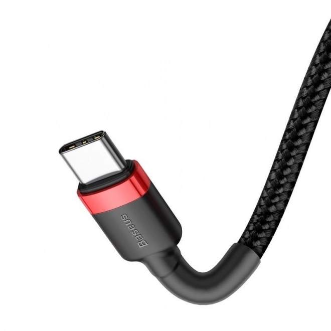Gyors töltő Baseus USB-C kábel 60W 1m fekete-piros