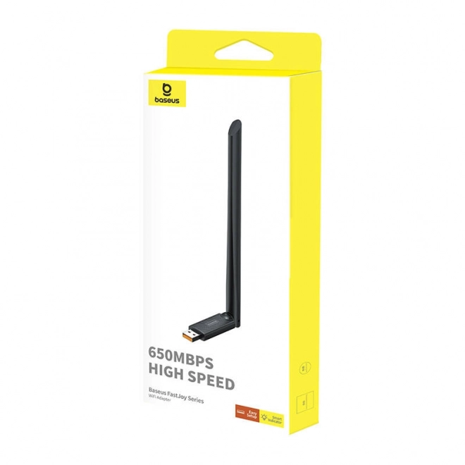 wifi adapter baseus fastjoy antennával 650 mbps (fekete)