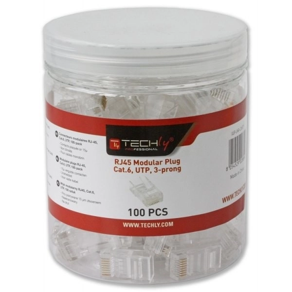 Moduláris RJ45 UTP 8P8C csatlakozó Cat.6 dróthoz