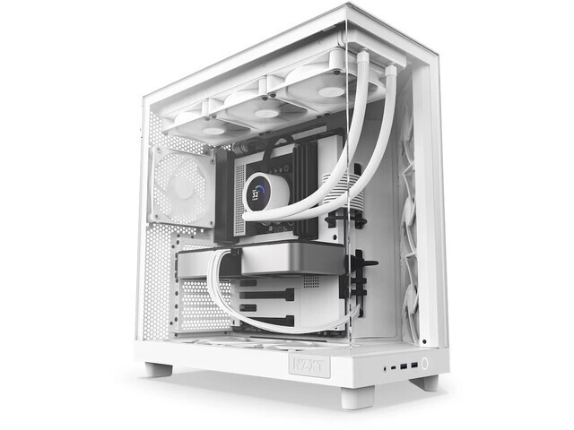 Fehér NZXT H6 Flow ablakos ház