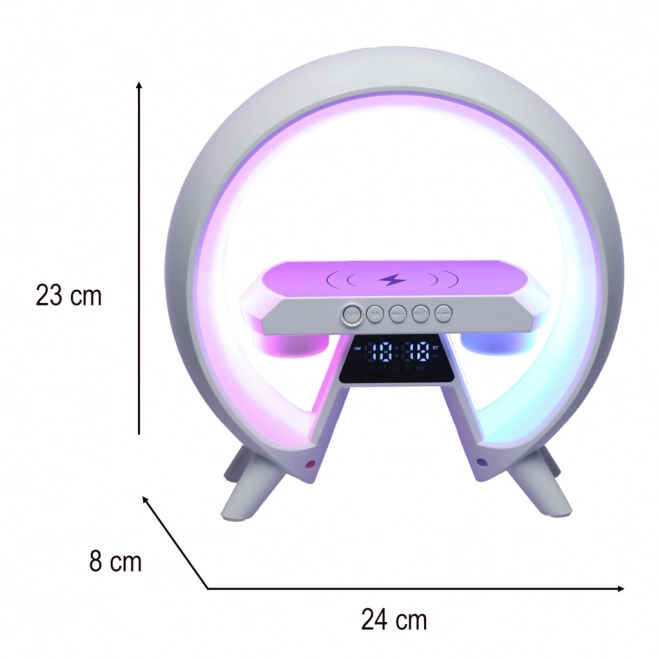 Led lámpa vezeték nélküli töltővel és rádióval