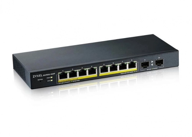 Zyxel L2 PoE kapcsoló 8 portos GS1900-10HP V2