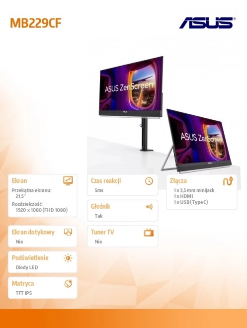 21,5 hüvelykes monitor