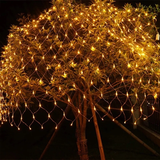 Fényfüzér LED háló 3m x 2m melegfehér