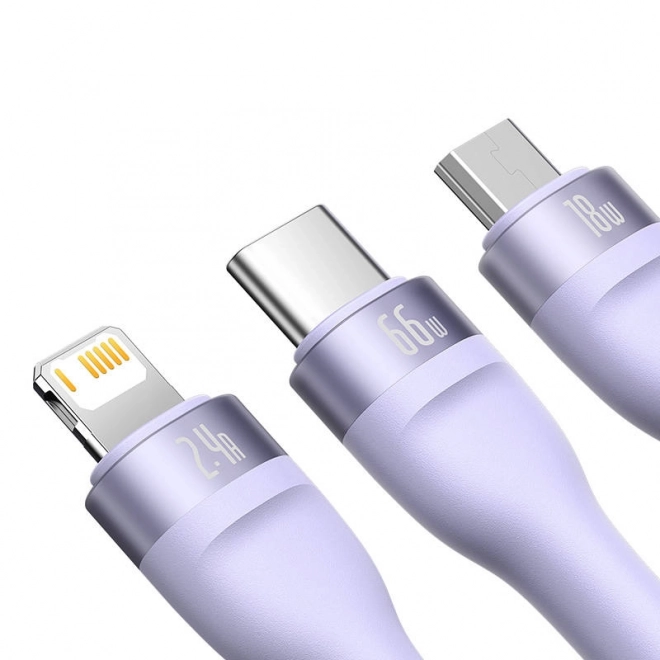 Baseus Flash II univerzális töltőkábel USB-C, micro USB és Lightning csatlakozókkal