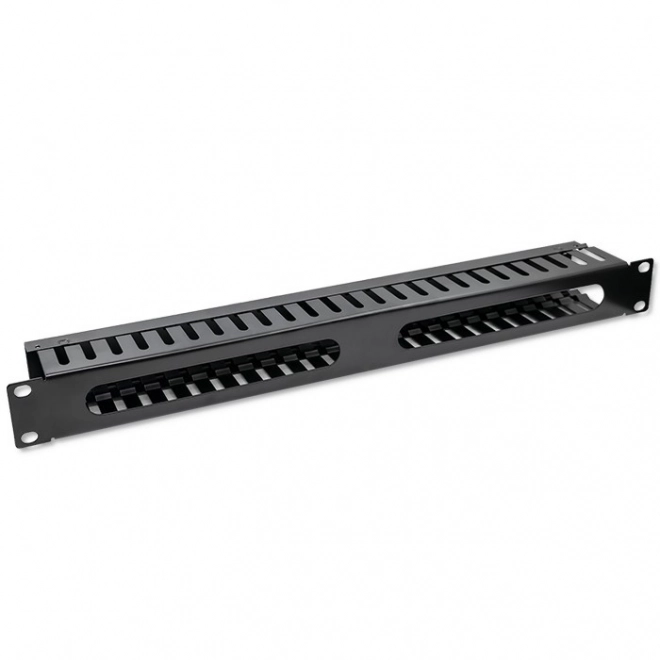 19 hüvelykes rack szekrény kábelrendező 24 porttal
