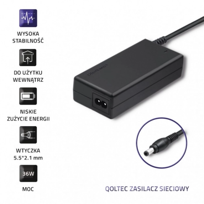 Qoltec hálózati adapter 36W 12V 3A