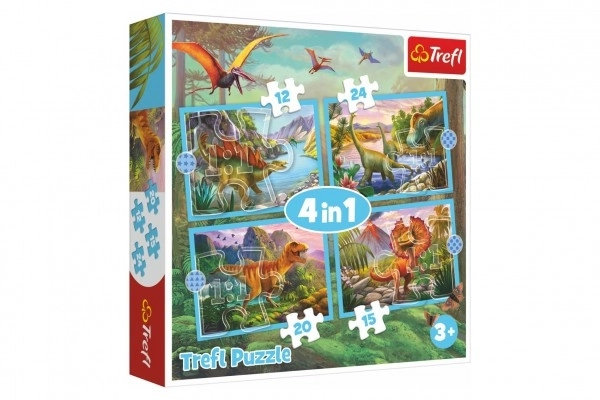 Különleges dinoszauruszos puzzle 4 az 1-ben gyerekeknek