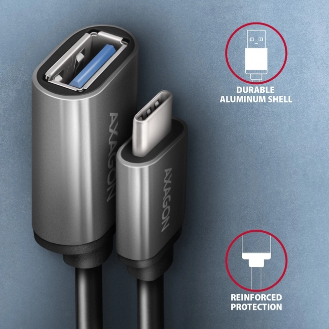 Adapter USB 3.2 Gen 1 Type-C-ről Type-A-ra 0,2m 3A ALU