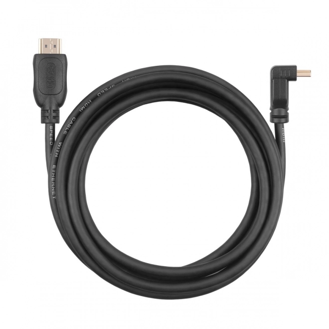 Aranyozott HDMI kábel 2.0 verzió, 1.8 m szögletes