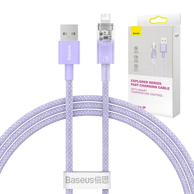 Gyors töltő USB-A-ról Lightning-re kábel Baseus Explorer Series 1m