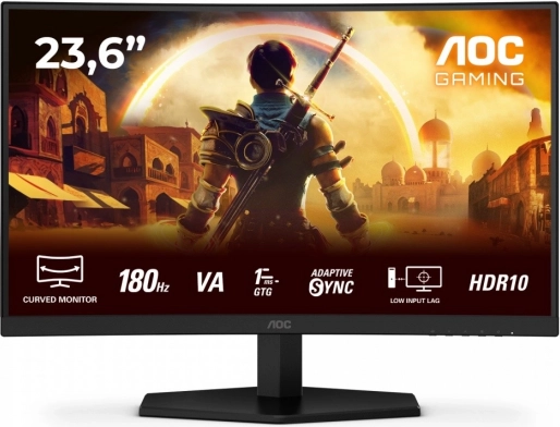 Ívelt monitor 23,6" 180Hz VA HDMIx2 DP