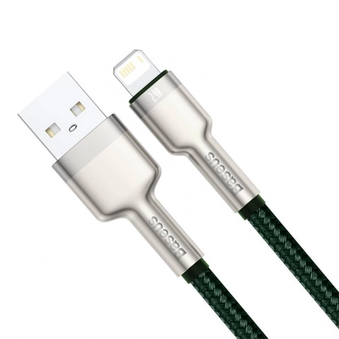 Usb-kábel lightning csatlakozóval Baseus Cafule 2,4 A 1 m zöld