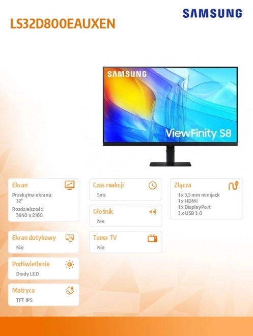 32 hüvelykes ViewFinity S80D monitor