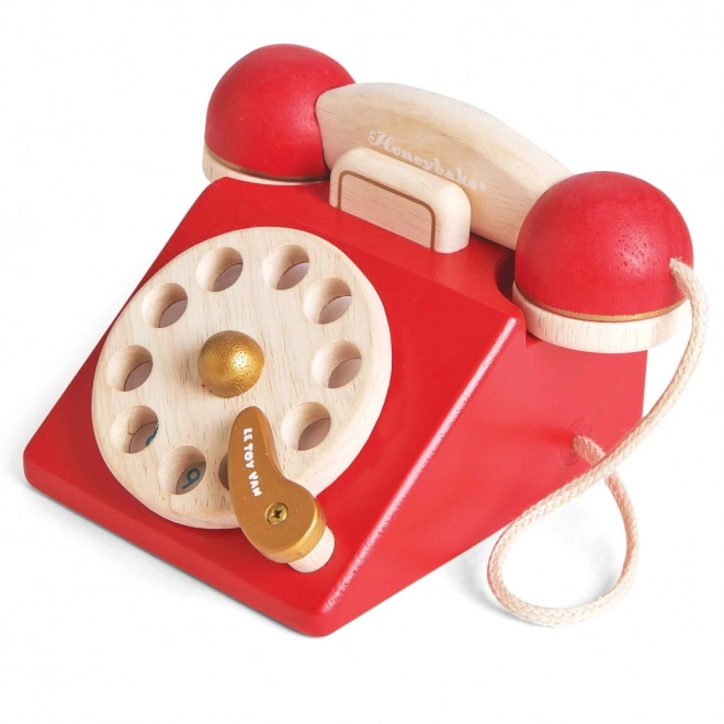 Vintage fa játék telefon - Le Toy Van