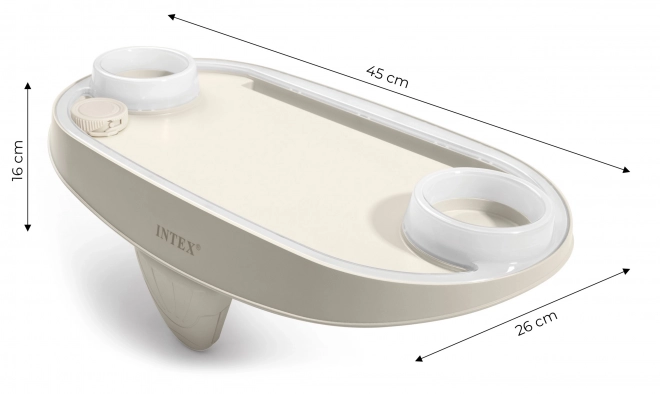 ITALTARTÓ LED VILÁGÍTÁSSAL ÉS HELLYEL TABLETTE, TELEFONNAK SPA INTEX 28520