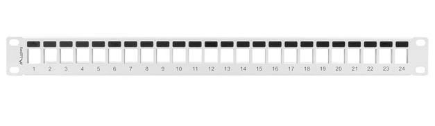 Keystone Kompatibilis Szürke Patch Panel 24 Port 1U 19 Hüvelyk