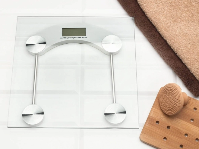 Üveg elektronikus fürdőszobai mérleg 180 kg-ig