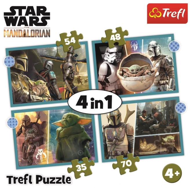 Star Wars: Mandalorian 4 az 1-ben kirakós - több nehézségi szinttel