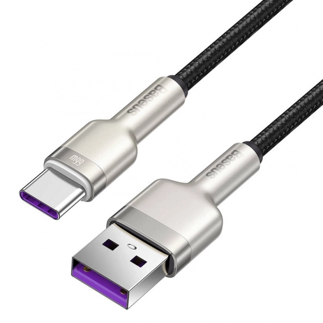 Baseus Cafule USB-C töltőkábel, 66W, 1m, fekete