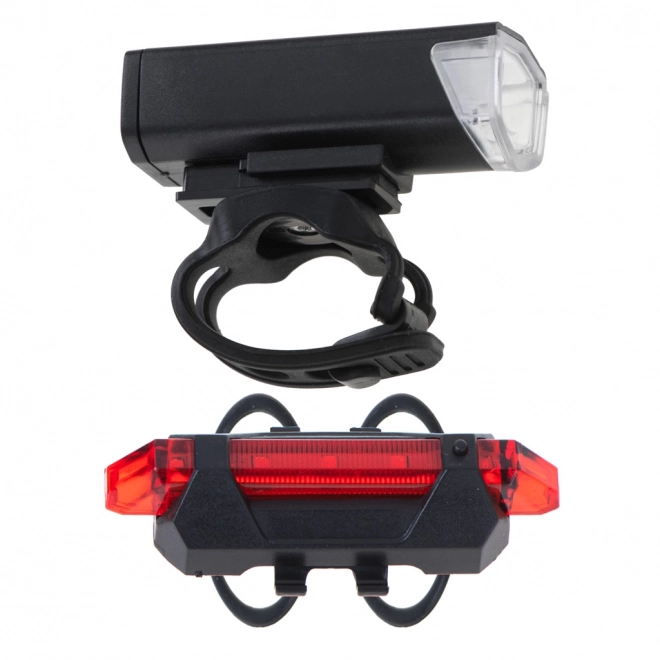 Led kerékpárlámpa szett elöl-hátul USB