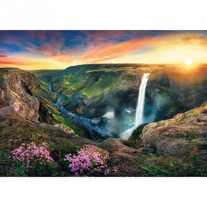 Haifoss vízesés Izlandon 2000 darabos puzzle - Trefl
