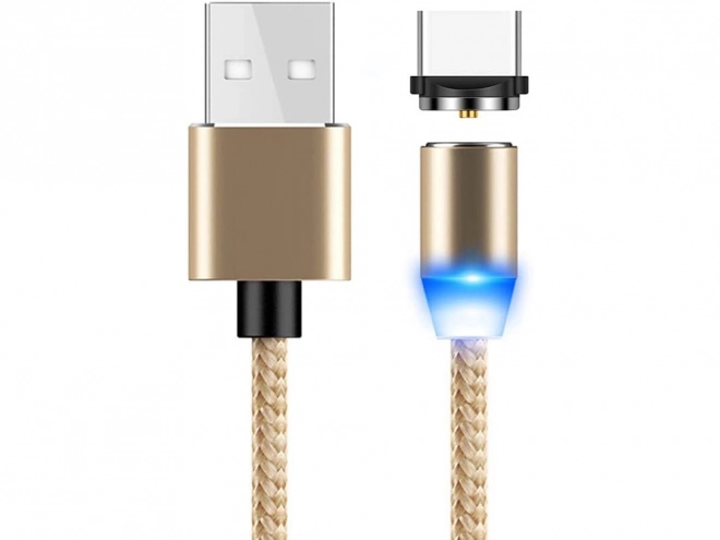 Mágneses töltőkábel 3 az 1-ben Micro USB C típus Lightning 1m