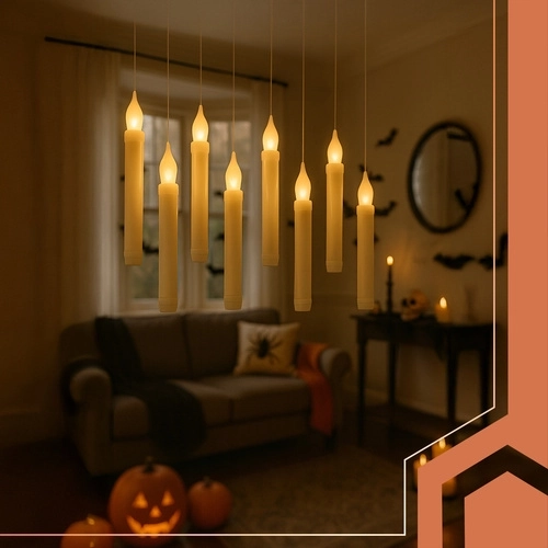 Lebegő hatás és meleg, pislákoló fény