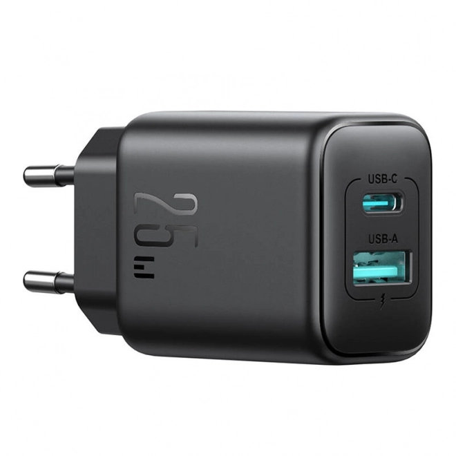 Gyors töltőadapter USB-A és USB-C porttal - Fekete